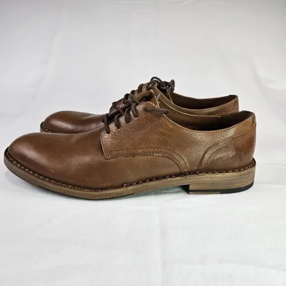 Frye James Derby Leather Dress Shoe Mens 13 Copper Brown Lace Up Oxford Wedding